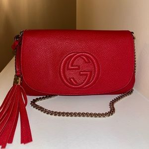 Gucci pebbled calfskin soho crossbody